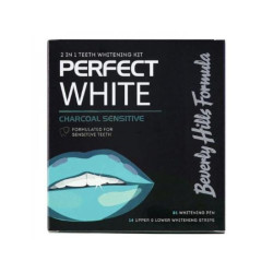Beverly Hills Perfect White 2In1 Whitening Kit Charcoal Sensitive 14 Strip